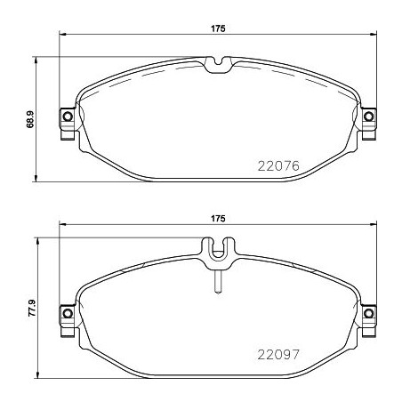 Brake Pad Set, disc brake BREMBO P50124