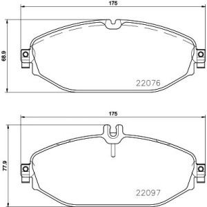 Brake Pad Set, disc brake BREMBO P50124