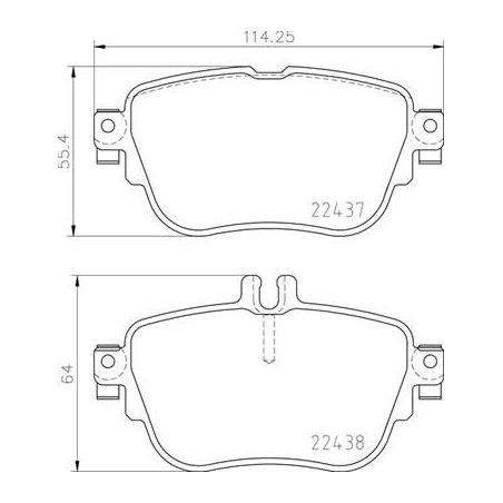 Brake Pad Set, disc brake BREMBO P50136