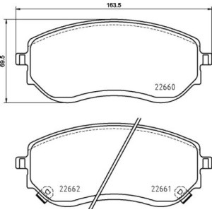 Σετ τακάκια, δισκόφρενα BREMBO P50144