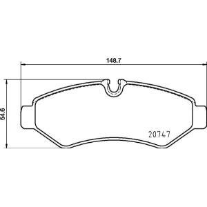 Brake Pad Set, disc brake BREMBO P50155