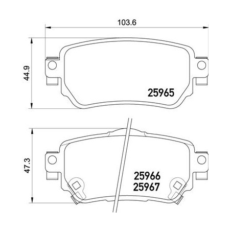 Brake Pad Set, disc brake BREMBO P56098