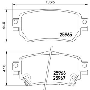 Σετ τακάκια, δισκόφρενα BREMBO P56098