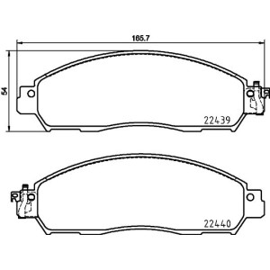 Brake Pad Set, disc brake BREMBO P56118