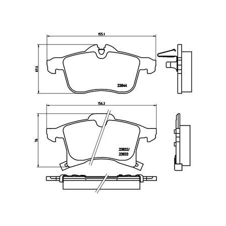 Σετ τακάκια, δισκόφρενα BREMBO P59045X