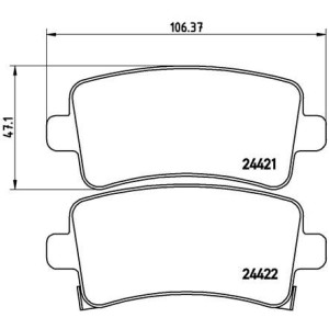 Brake Pad Set, disc brake BREMBO P59060