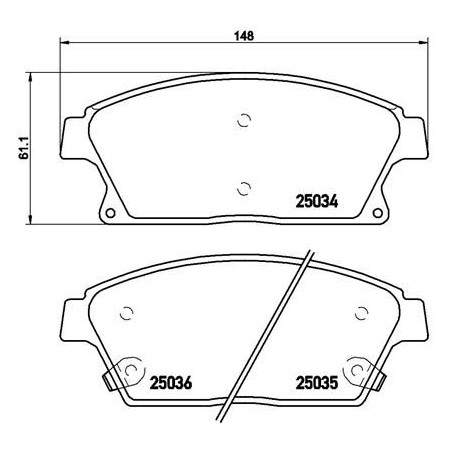 Σετ τακάκια, δισκόφρενα BREMBO P59077