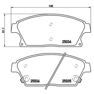 Σετ τακάκια, δισκόφρενα BREMBO P59077