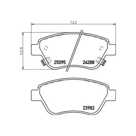 Brake Pad Set, disc brake BREMBO P59081