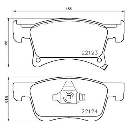 Brake Pad Set, disc brake BREMBO P59083