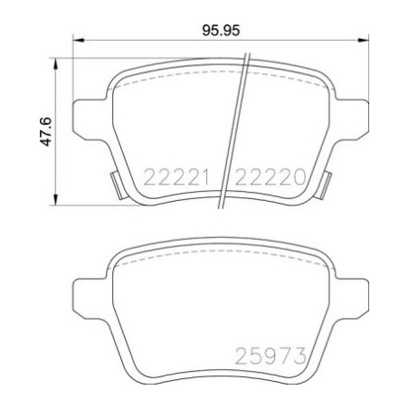 Σετ τακάκια, δισκόφρενα BREMBO P59086