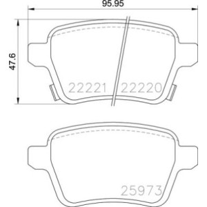 Brake Pad Set, disc brake BREMBO P59086