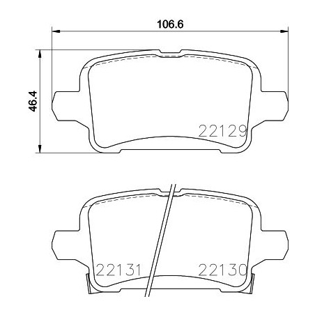 Σετ τακάκια, δισκόφρενα BREMBO P59090