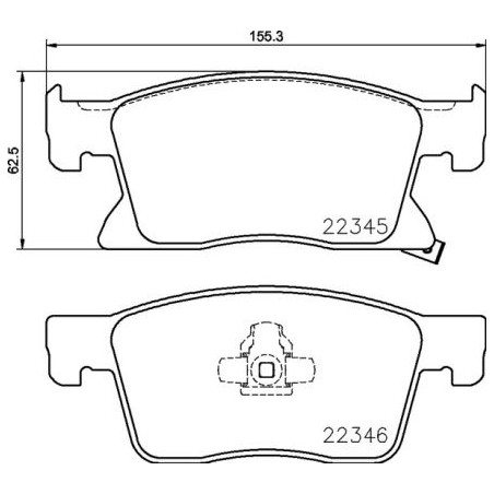 Brake Pad Set, disc brake BREMBO P59091