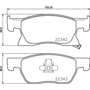 Brake Pad Set, disc brake BREMBO P59092