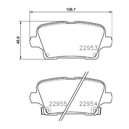 Brake Pad Set, disc brake BREMBO P59097