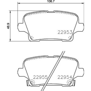 Brake Pad Set, disc brake BREMBO P59097