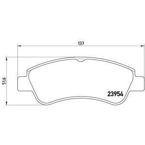 Brake Pad Set, disc brake BREMBO P61066X