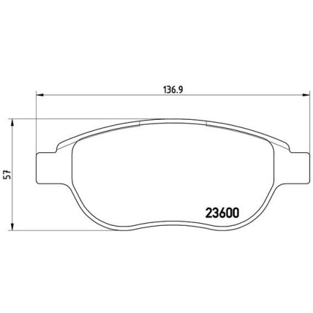 Brake Pad Set, disc brake BREMBO P61068X