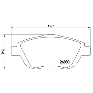 Σετ τακάκια, δισκόφρενα BREMBO P61103