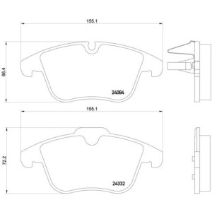 Brake Pad Set, disc brake BREMBO P61106
