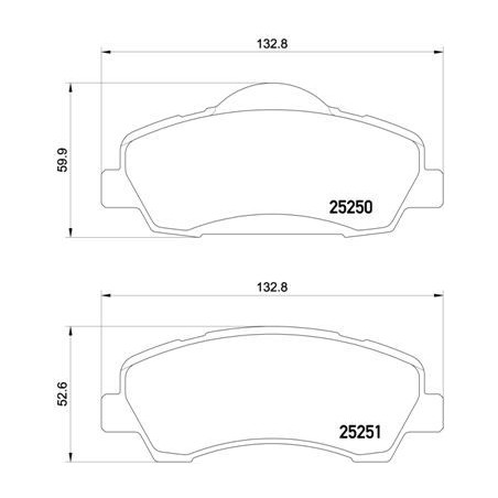 Brake Pad Set, disc brake BREMBO P61113