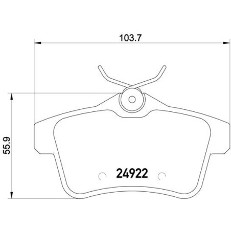 Brake Pad Set, disc brake BREMBO P61114