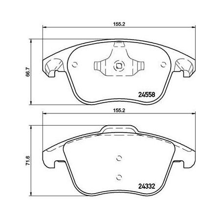 Σετ τακάκια, δισκόφρενα BREMBO P61117