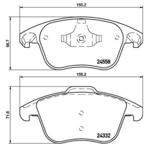 Brake Pad Set, disc brake BREMBO P61117