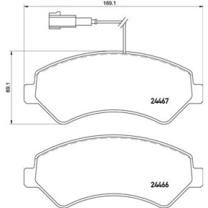 Brake Pad Set, disc brake BREMBO P61118