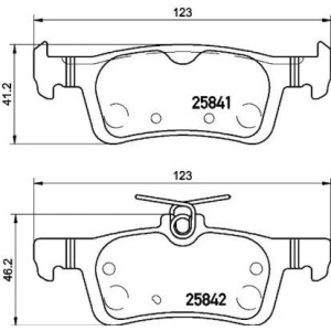 Brake Pad Set, disc brake BREMBO P61121