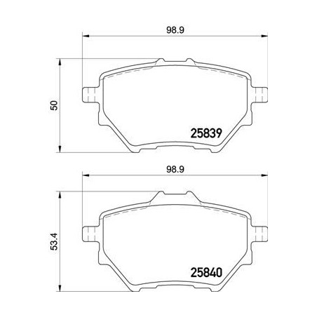 Brake Pad Set, disc brake BREMBO P61122