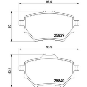 Brake Pad Set, disc brake BREMBO P61122