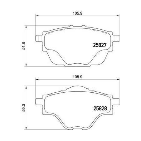 Brake Pad Set, disc brake BREMBO P61124