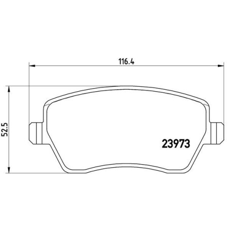 Brake Pad Set, disc brake BREMBO P68033X