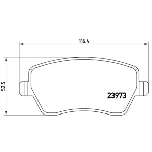 Brake Pad Set, disc brake BREMBO P68033X