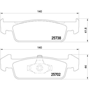 Σετ τακάκια, δισκόφρενα BREMBO P68060