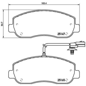 Brake Pad Set, disc brake BREMBO P68062