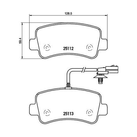 Brake Pad Set, disc brake BREMBO P68063