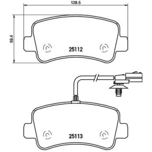 Σετ τακάκια, δισκόφρενα BREMBO P68063