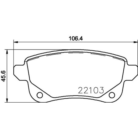 Brake Pad Set, disc brake BREMBO P68064