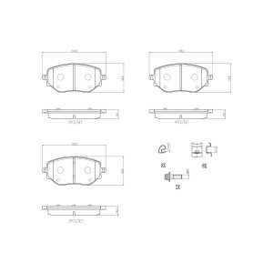 Σετ τακάκια, δισκόφρενα BREMBO P68073