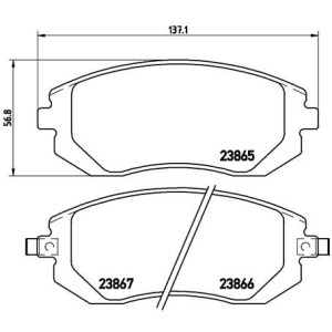 Σετ τακάκια, δισκόφρενα BREMBO P78013X