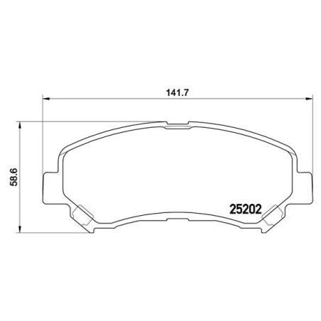 Brake Pad Set, disc brake BREMBO P79028