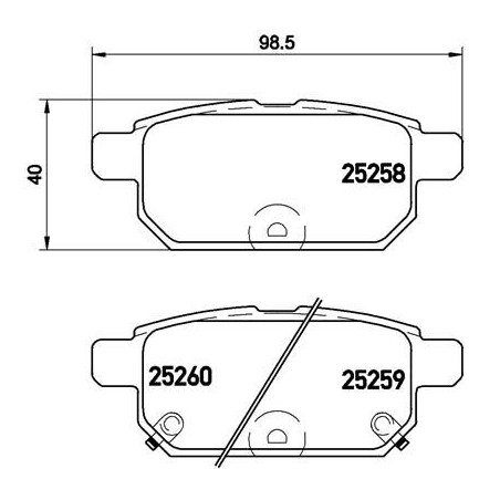 Σετ τακάκια, δισκόφρενα BREMBO P79029