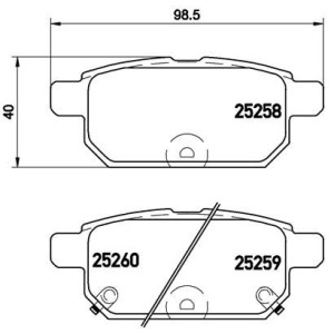 Brake Pad Set, disc brake BREMBO P79029
