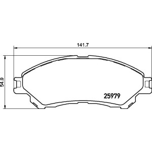 Brake Pad Set, disc brake BREMBO P79032