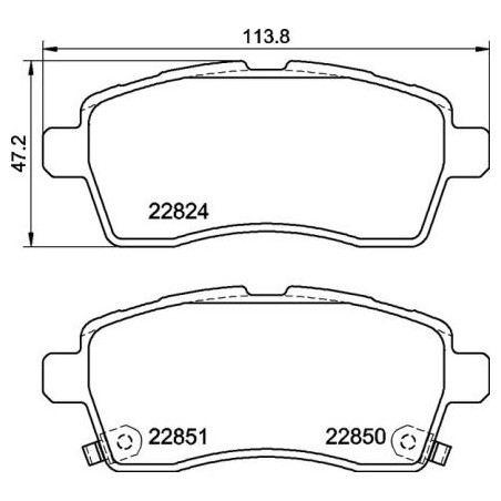 Brake Pad Set, disc brake BREMBO P79037