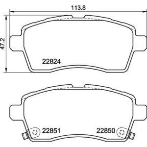 Σετ τακάκια, δισκόφρενα BREMBO P79037