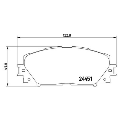 Brake Pad Set, disc brake BREMBO P83106